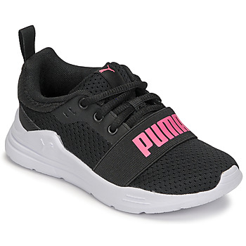 kengät Pojat Matalavartiset tennarit Puma PS PUMA WIRED RUN V Musta / Vaaleanpunainen
