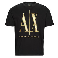 vaatteet Miehet Lyhythihainen t-paita Armani Exchange 8NZTPQ Musta / Kulta