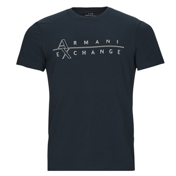 vaatteet Miehet Lyhythihainen t-paita Armani Exchange 3RZTBR Laivastonsininen / Blc
