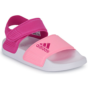 kengät Tytöt Sandaalit ja avokkaat Adidas Sportswear ADILETTE SANDAL K Vaaleanpunainen / Valkoinen