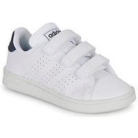 kengät Lapset Matalavartiset tennarit Adidas Sportswear ADVANTAGE CF C Valkoinen / Laivastonsininen