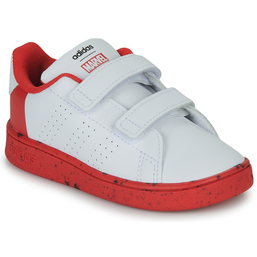 kengät Pojat Matalavartiset tennarit Adidas Sportswear ADVANTAGE SPIDERMAN Valkoinen / Punainen