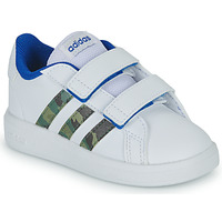 kengät Pojat Matalavartiset tennarit Adidas Sportswear GRAND COURT 2.0 CF Valkoinen / Sininen / Maastokuviot