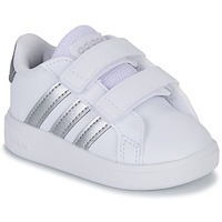 kengät Lapset Matalavartiset tennarit Adidas Sportswear GRAND COURT 2.0 CF Valkoinen / Hopea