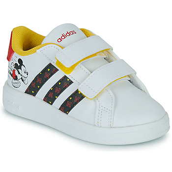 kengät Lapset Matalavartiset tennarit Adidas Sportswear GRAND COURT MICKEY Valkoinen / Mickey