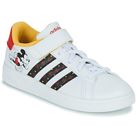 kengät Lapset Matalavartiset tennarit Adidas Sportswear GRAND COURT MICKEY Valkoinen / Mickey