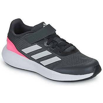 kengät Tytöt Juoksukengät / Trail-kengät Adidas Sportswear RUNFALCON 3.0 EL K Harmaa / Vaaleanpunainen