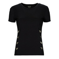 vaatteet Naiset Lyhythihainen t-paita Emporio Armani EA7 3RTT08-TJDZZ Musta / Kulta