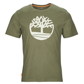vaatteet Miehet Lyhythihainen t-paita Timberland SS Kennebec River Tree Logo Tee Khaki