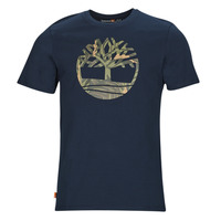 vaatteet Miehet Lyhythihainen t-paita Timberland SS Tree Logo Seasonal Camo Tee Laivastonsininen