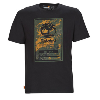 vaatteet Miehet Lyhythihainen t-paita Timberland SS Printed Logo Tee (Authentic) Musta