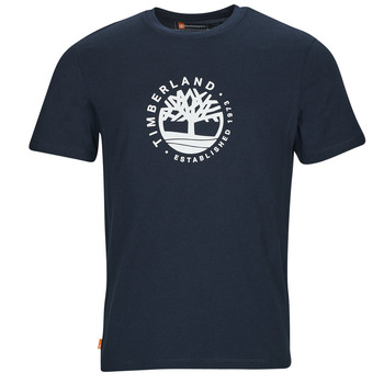 vaatteet Miehet Lyhythihainen t-paita Timberland SS Refibra Logo Graphic Tee Regular Musta