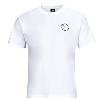 vaatteet Miehet Lyhythihainen t-paita New Balance MT33582-WT Valkoinen