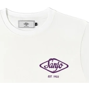 vaatteet Miehet T-paidat & Poolot Sanjo Flocked Logo T-Shirt - White Valkoinen