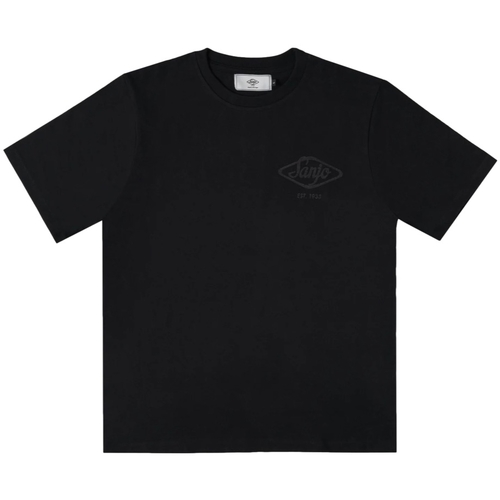 vaatteet Miehet T-paidat & Poolot Sanjo Flocked Logo T-Shirt - All Black Musta