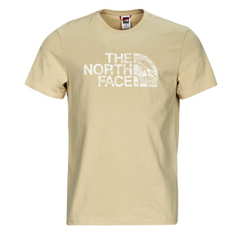 vaatteet Miehet Lyhythihainen t-paita The North Face S/S Woodcut Dome Tee Beige