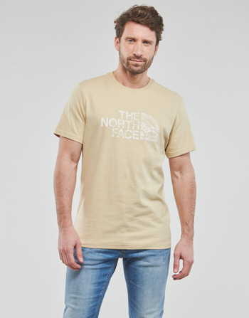 vaatteet Miehet Lyhythihainen t-paita The North Face S/S Woodcut Dome Tee Beige