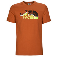 vaatteet Miehet Lyhythihainen t-paita The North Face S/S Mountain Line Tee Ruskea