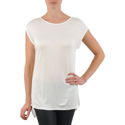 vaatteet Naiset Lyhythihainen t-paita La City TS CROIS D6 Valkoinen