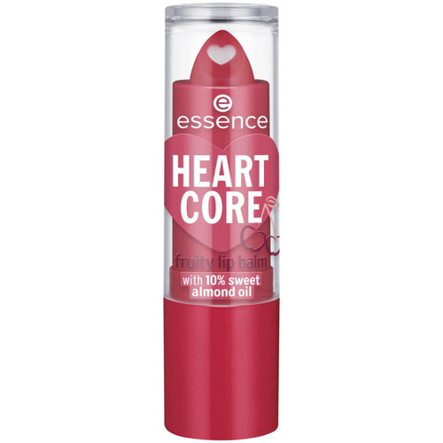 kauneus Naiset Huulivoiteet ja huultenhoitotuotteet Essence Heart Core Fruity Lip Balm - 01 Crazy Cherry Vaaleanpunainen
