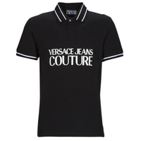 vaatteet Miehet Lyhythihainen poolopaita Versace Jeans Couture GAGT03-899 Musta / Valkoinen