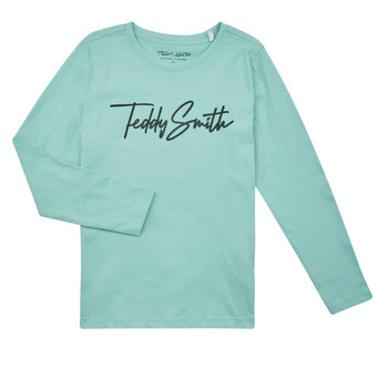 vaatteet Pojat T-paidat pitkillä hihoilla Teddy Smith T-EVAN ML JR Sininen / Clear