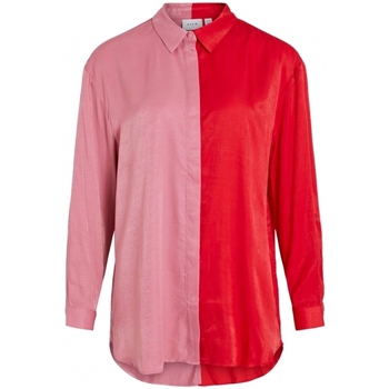 vaatteet Naiset Topit / Puserot Vila Shirt Silla L/S - Flame Scarlet Punainen