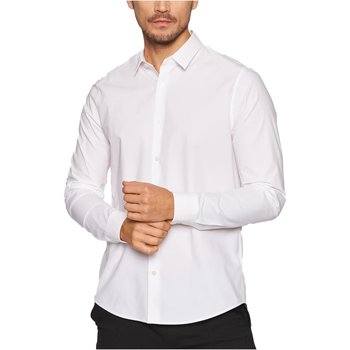vaatteet Miehet Pitkähihainen paitapusero Calvin Klein Jeans J30J319065 Valkoinen