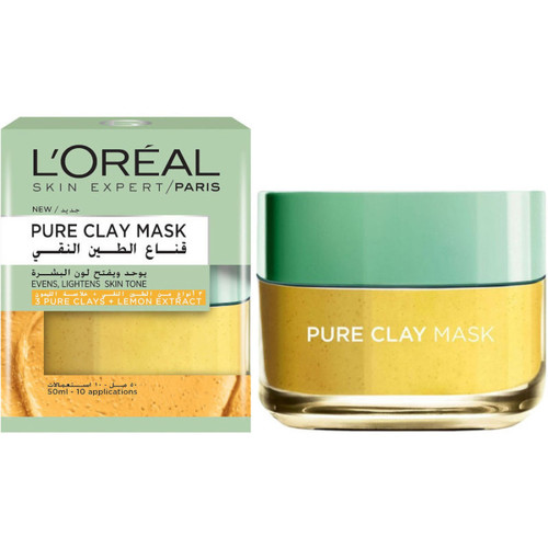 kauneus Naiset Kasvonaamiot ja -kuorinnat L'oréal Pure Clay Face Mask with Lemon Extract Other