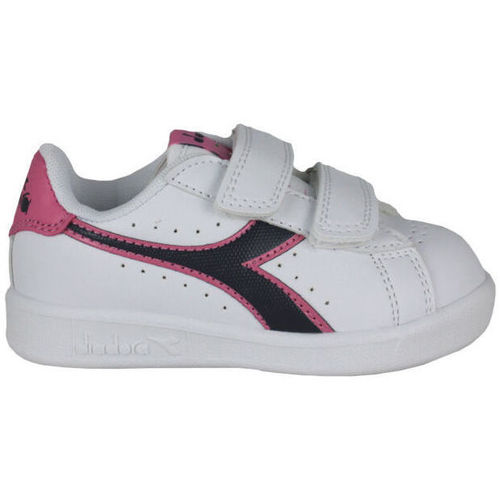 kengät Lapset Tennarit Diadora 101.173339 01 C8593 White/Black iris/Pink pas Valkoinen