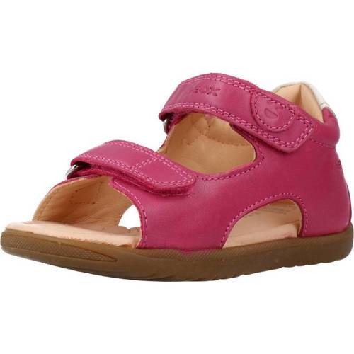 kengät Tytöt Sandaalit ja avokkaat Geox B SANDAL MACCHIA GIR Vaaleanpunainen