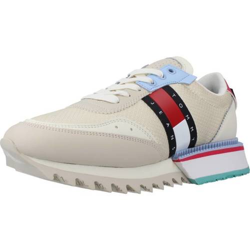 kengät Naiset Tennarit Tommy Jeans SNEAKER CLEATED Beige