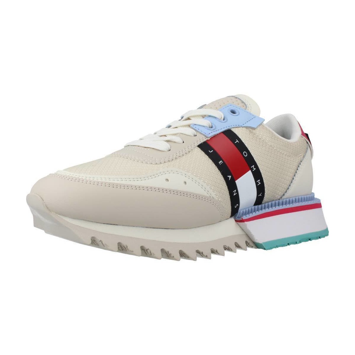 kengät Naiset Tennarit Tommy Jeans SNEAKER CLEATED Beige
