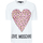 vaatteet Naiset Lyhythihainen t-paita Love Moschino W4F152DM3876 Valkoinen