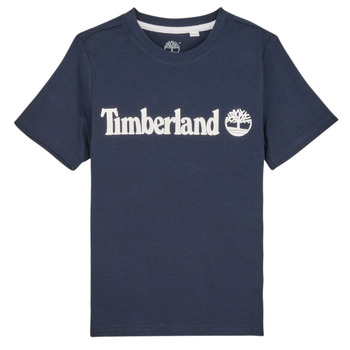 vaatteet Pojat Lyhythihainen t-paita Timberland T25U24-857-J Laivastonsininen