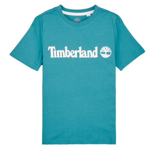 vaatteet Pojat Lyhythihainen t-paita Timberland T25U24-875-J Sininen