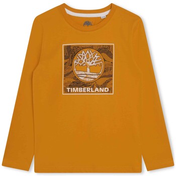 vaatteet Pojat Lyhythihainen t-paita Timberland T25U36-575-C Keltainen
