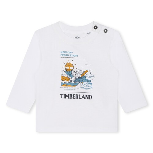 vaatteet Pojat Lyhythihainen t-paita Timberland T60005-10P-C Valkoinen