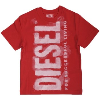 vaatteet Pojat Lyhythihainen t-paita Diesel J01131 Punainen
