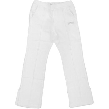 vaatteet Tytöt 5-taskuiset housut N°21 N21610 Valkoinen
