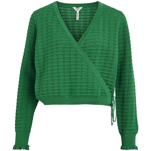 vaatteet Naiset Neulepusero Object Jasmin Cardigan L/S - Fern Green Vihreä