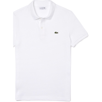 vaatteet Miehet T-paidat & Poolot Lacoste Slim Fit Polo - Blanc Valkoinen
