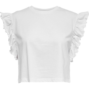 vaatteet Naiset Lyhythihainen t-paita Jacqueline De Yong CAMISETA SIN MANGAS BLANCA MUJER  15257235 Valkoinen