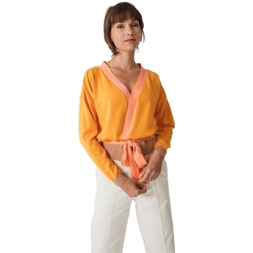 vaatteet Naiset Paksu takki Skfk Cardigan Alixe N3 Oranssi