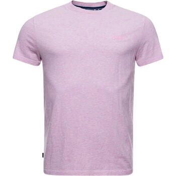 vaatteet Miehet Lyhythihainen t-paita Superdry 235489 Vaaleanpunainen