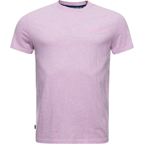 vaatteet Miehet Lyhythihainen t-paita Superdry 235489 Vaaleanpunainen