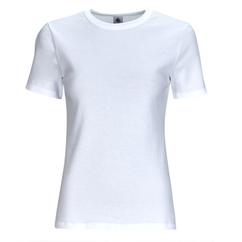 vaatteet Naiset Lyhythihainen t-paita Petit Bateau MC COL ROND Valkoinen