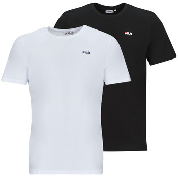 vaatteet Miehet Lyhythihainen t-paita Fila BROD TEE PACK X2 Valkoinen / Musta