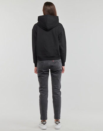 Calvin Klein Jeans WOVEN LABEL HOODIE Musta