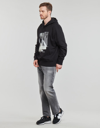 Calvin Klein Jeans CONNECTED LAYER LANDSCAPE HOODIE Musta